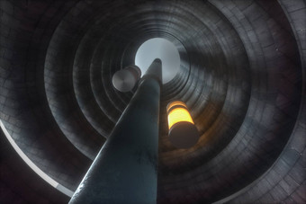 被遗弃的轮隧道建筑黑暗场景科学小说呈现