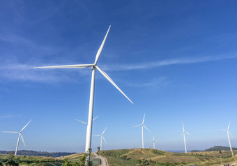 风涡轮机风权力发电机替代能源减少