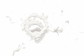 纯度溅牛奶有创意的形状呈现