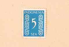 印尼约邮票印刷印尼显示