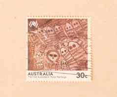 澳大利亚约邮票印刷澳大利亚显示