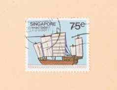 新加坡约邮票印刷新加坡显示贾