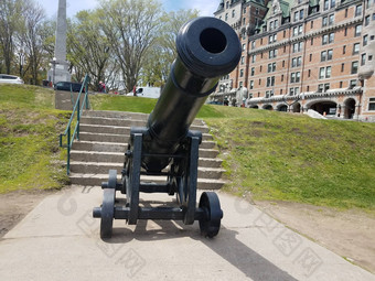 黑色的大炮轮子<strong>魁北克</strong>加拿大