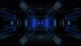 黑暗空间科幻隧道背景摘要纹理背景插图