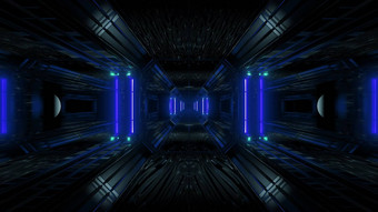 黑暗空间科幻<strong>隧道</strong>背景摘要纹理背景插图