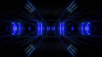 黑暗空间科幻<strong>隧道</strong>背景摘要纹理背景插图