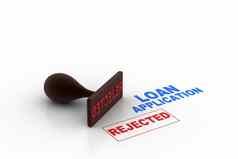 贷款应用程序拒绝概念
