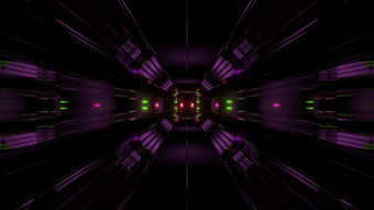 黑暗空间科幻隧道背景背景插图