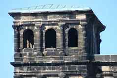 部分视图大门黑质特里尔德国的最古老的城市泰兰西赫特大门黑质特里尔lteste城市德国