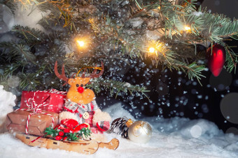 圣诞节作文圣诞节树雪礼物玩具鹿登记快乐圣诞节快乐一年复制空间的地方文本
