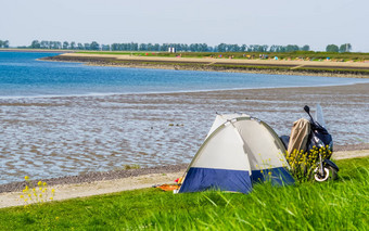 旅游野营帐篷海滩托伦旅游位置泽兰荷兰