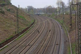 铁路跟踪火车站