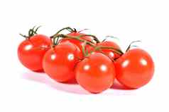 他来了西红柿孤立的白色新鲜的明亮的红色的西红柿
