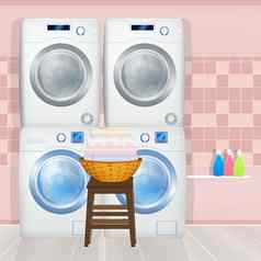 洗机器双缸洗衣机洗衣房间