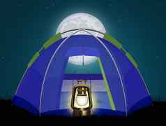 野营帐篷月亮