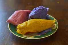 墨西哥食物甜蜜的彩色的玉米粉蒸肉