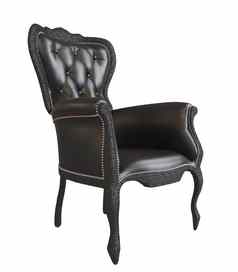 舒服的黑色的皮革办公室皇家扶手椅