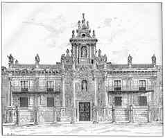 大学巴利亚多利德castile-leon西班牙古董没人