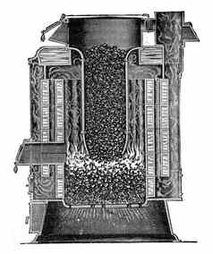 蒸汽锅炉类型哈梅尔古董雕刻