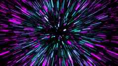 呈现超跳星系速度光霓虹灯发光的射线运动电脑生成的摘要现代宇宙背景