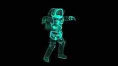宇航员现代斯卡潘德雷小粒子空间背景电脑生成的背景