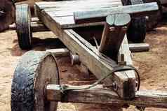 人玩具古董木车传统的文化苗族山部落