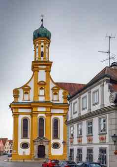 学生教堂乌苏拉诺伊堡的多瑙河德国