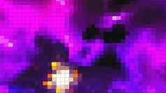 紫罗兰色的马赛克闪光效果广场粒子电脑生成的摘要数字技术背景渲染