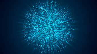 摘要<strong>小蓝</strong>色的粒子球形状空间电脑生成的摘要背景渲染