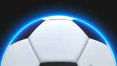 现实的足球球illumiantion黑色的元素设计呈现