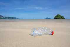 塑料浪费海滩海概念自然环境保存