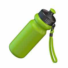 绿色体育运动塑料水瓶站立