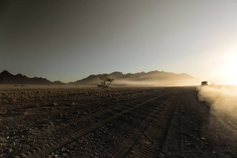 没完没了的空污垢路纳米布沙漠Namib-Naukluft国家