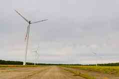 windturbine生态权力可再生能源生产风风车节省了地球的自然成分绿色生态纯电