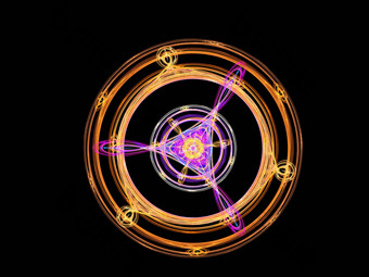 色彩斑斓的分形等离子体球字符串混乱的等离子体能源烟能源球放电科学等离子体研究数字火焰艺术设计科学小说摘要插图