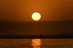 非洲黄昏海滩时刻日落