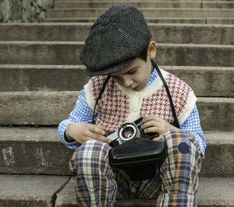 孩子古董相机