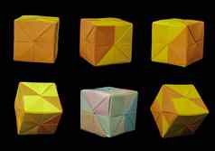 纸多维数据集折叠折纸风格