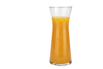 新鲜的橙色<strong>汁水</strong>果喝玻璃白色背景热带橙色<strong>水</strong>果背景