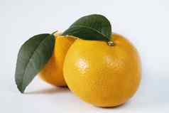 新鲜的多汁的橙色水果集白色背景热带橙色水果背景
