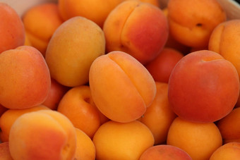 背景明亮的美丽的多汁的成熟的橙色杏子纹理水果半片工件小时概念夏天收获罐头杏一天的地方文本