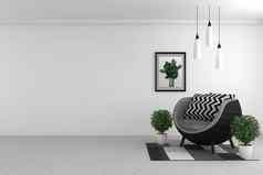 美丽的房间房间室内墙模拟织物沙发