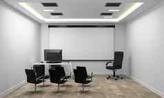 董事会房间空办公室概念业务室内椅子