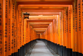 鸟居路径伏见inari大<strong>社</strong>神<strong>社</strong>《京都议定书》日本