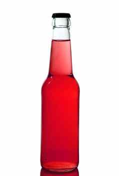 瓶红色的液体白色背景