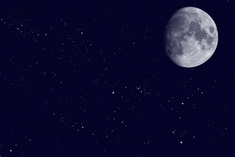 视图月亮晚上天空