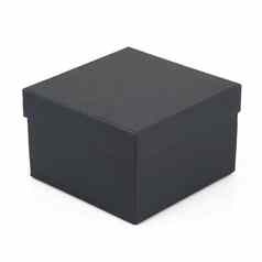 黑色的纸箱盒子白色背景