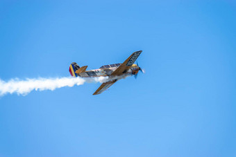 布加勒斯特罗马尼亚航空显示9月牦牛飞机飞行槽天空