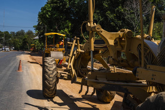 度工作路<strong>建设</strong>度工业机<strong>建设</strong>道路重责任机械工作高速公路<strong>建设</strong>设备压实路