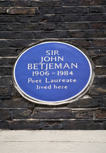 先生约翰贝杰曼爵士斑块伦敦